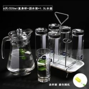 Luminarc 乐美雅 透明玻璃杯具组合套装 6只+杯架+鸭水壶+杯刷