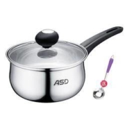 聚划算百亿补贴：ASD 爱仕达 304不锈钢奶锅 单底 16cm