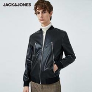 24日0点：Jack Jones 杰克琼斯 219321545 人造革夹克