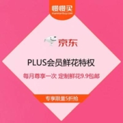 京东PLUS会员鲜花特权 每月尊享一次 定制鲜花9.9包邮