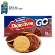 麦维他 Mcvitie's 全麦粗粮酥性 巧克力味消化饼干199.8g*5件