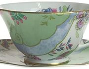 某猫¥630！Wedgwood 玮致活 花间舞蝶 骨瓷蝶绿色茶杯碟套装组 含税到手￥333.24