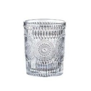 曼薇 太阳花浮雕玻璃杯 300ml