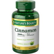 降糖降脂！Nature's Bounty 自然之宝 肉桂胶囊 2000mg*60粒   直邮含税到手76.68元