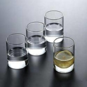 聚千义 简约透明玻璃杯 300ml*4个装
