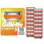 亚马逊销冠！超薄带润滑条：16刀头 吉列 fusion5 锋隐 手动剃须刀片套组