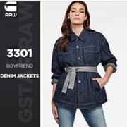 M码，G-STAR RAW 3301系列 女士轻薄牛仔外套 D17435