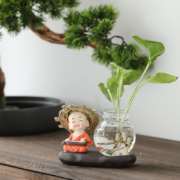 智老板 绿萝水培花盆 装饰摆件 不听
