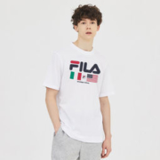 FILA 斐乐 LM913786 情侣款印花T恤