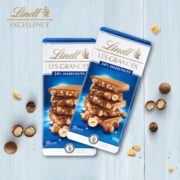 临期！lindt瑞士莲 榛子牛奶纯味黑巧克力扁桃仁白巧克力150g排块