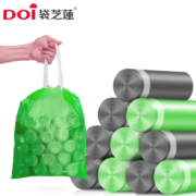 袋芝莲 加厚款 抽绳式垃圾袋 2卷60只