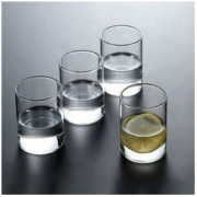 聚千义 简约透明玻璃杯 300ml*4个装