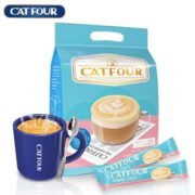 醇厚顺滑！Catfour 卡布奇诺咖啡 40条 袋装600g