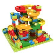 儿童积木兼容乐高颗粒拼装滑道益智玩具
