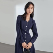 范思蓝恩 Z210217 女士肌理感复古连衣裙