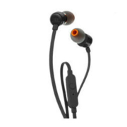 JBL 杰宝 T110 入耳式耳塞式有线耳机 黑色