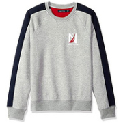 黄金尺码，M码 Nautica诺帝卡 Logo Color Block 男士拼色圆领卫衣