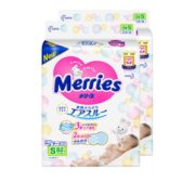 黑卡会员！ Merries 妙而舒 婴儿纸尿裤 S82片 2件装