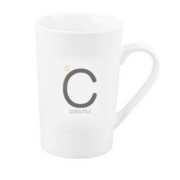 chili 白色陶瓷字母马克杯 430ml