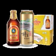 青岛啤酒 高端小棕金24瓶+山水 12听+纯生6听