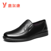 意尔康 头层牛皮 男春夏商务休闲皮鞋