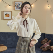 5日0点、38节预告：唐狮 625320015418 女士法式泡泡袖衬衫