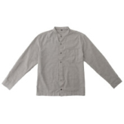 无印良品 MUJI 男式 新疆棉 法兰绒人字纹 立领衬衫