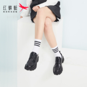 聚划算百亿补贴：红蜻蜓 女鞋 百搭潮流黑色单鞋 厚底粗跟