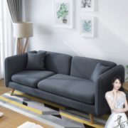 预售！A家家具 ADS-025A 可拆洗小户型沙发 三人位