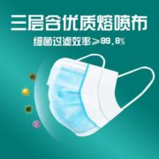 柔软透气！华豫 一次性医用外科口罩 灭菌级 100只