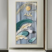 嘉恒艺 玄关晶瓷画 K11款 40*80cm 华贵金