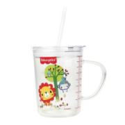 PLUS会员、限地区：Fisher-Price 费雪 美国费雪成长玻璃杯 带盖350ML*2件