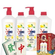 88VIP！OMO 奥妙 自然工坊 果蔬餐具净 1.1KG*4瓶 +凑单品