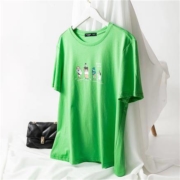 拉夏贝尔 27069-02SH-25 女士纯棉印花T恤