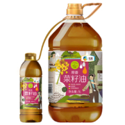 中粮 初萃 非转基因 原香菜籽油5L 送400ml+中粮初萃 寒地东北大米5kg
