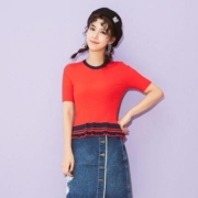 美特斯邦威 215586 女款短袖针织衫