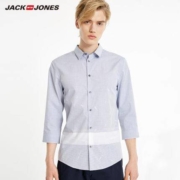5日0点、38节预告：JACKJONES 杰克琼斯 219131504 男士纯棉七分袖衬衫