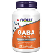 改善焦虑，安神助眠：500mgx200粒 Now诺奥 GABA氨基丁酸素食胶囊