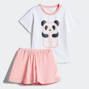 方便好穿脱！adidas 阿迪达斯 婴童装训练短袖运动套装