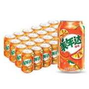 88VIP：美年达 橙味碳酸饮料 330ml*24罐 *2件