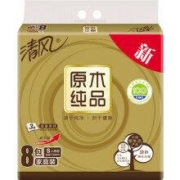 Breeze 清风 原木纯品金装系列 抽纸 3层*120抽*8包（206*136mm）*9件