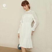 范思蓝恩 Z200131 女士荷叶边法式连衣裙