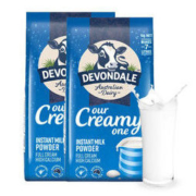 Devondale 德运 全脂高钙奶粉 1kg*2袋