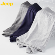 纯棉AAA级抑菌：JEEP 男士平角内裤 4条