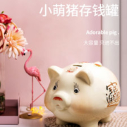 景德镇陶瓷 小猪陶瓷储蓄罐6寸