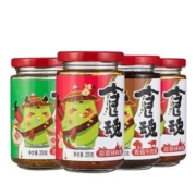 鹃城牌 食魂系列 香菇牛肉酱+泡椒牛肉酱+蒜蓉辣椒酱 200g*4瓶