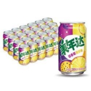 限地区、PLUS会员：美年达 百香果菠萝味果味汽水 330ml*24听+凑单品*2件