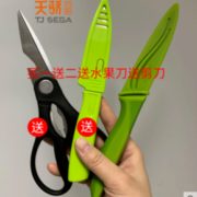 锋利耐用！TJ SEGA 天骄世家 绿色水果刀 赠剪刀、水果刀各1把 5.9元包邮（需用券）