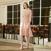 VERO MODA 31937D506 女士碎花木耳边连衣裙