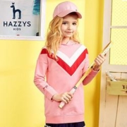 HAZZYS 哈吉斯 儿童春新款中长连帽卫衣